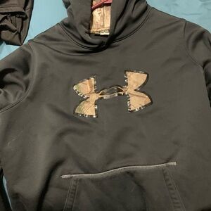 Under Armour Black Hoodie with Camo Detail